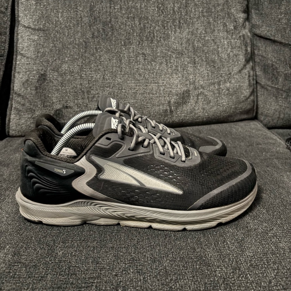 Altra Mens Torin 5 AL0A547F000 Black Running Shoes Sneakers Size 12